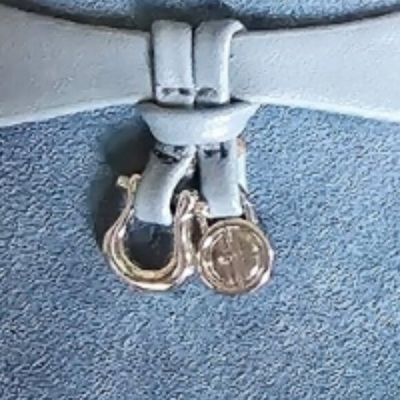 GIANI BERNINI (9) LESLEE Light Blue Leather/Suede Loafers W Memory Foam - Picture 8 of 10